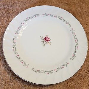 Royal Swirl Fine China 10 1/4" Dinner Plate Roses